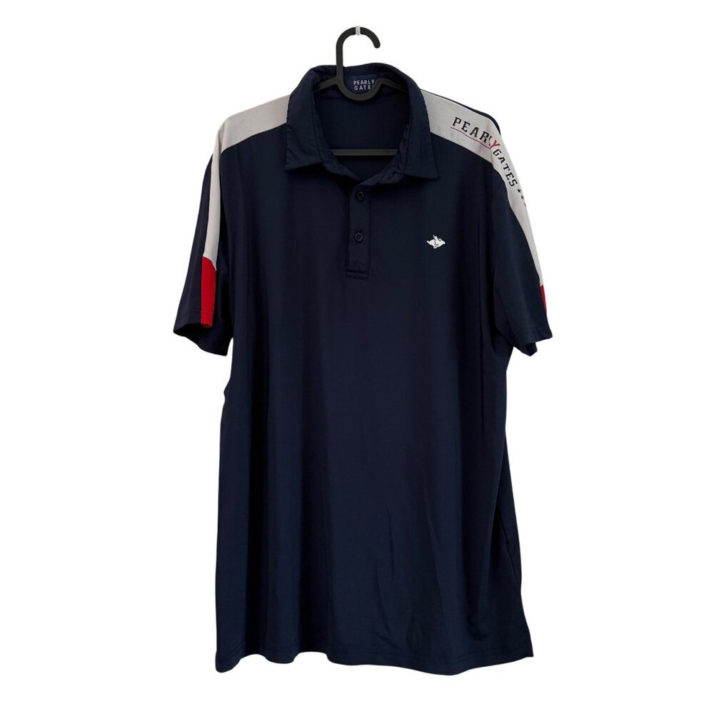 Pearly Gates Logo Spellout Short Sleeve Polo Shirt Mens Size 6 XLarge